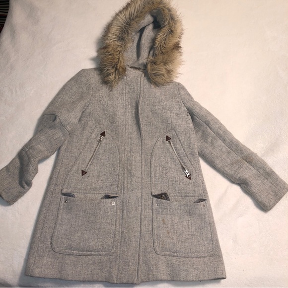 J. Crew chateau parka in Italian stadium-cloth wool | Grey | Size 2 - Picture 2 of 10